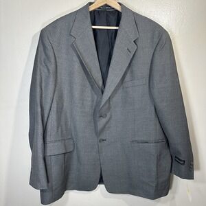 Alexander Lloyd Men's 50R Blazer Gray Check Wool Sport Coat Suit Jacket NEW
